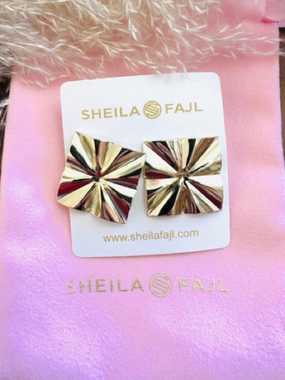 Sheila Fajl Shiny Gold Radiance Studs